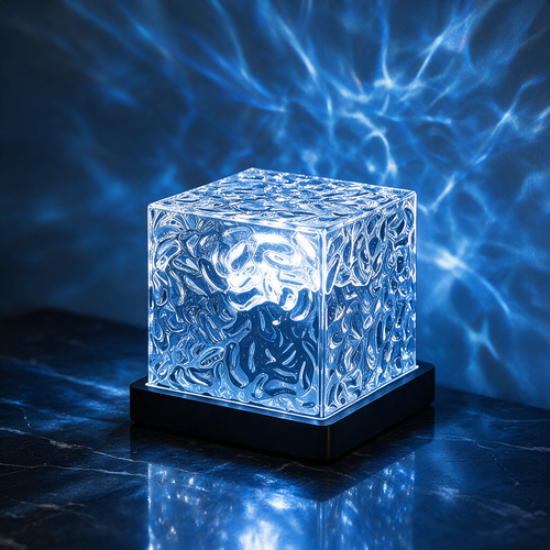 Hyggo Aurora Kubus met blauw watereffect